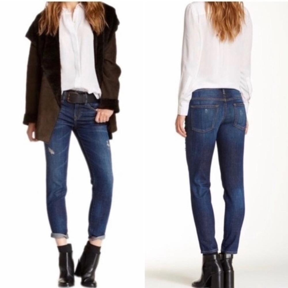 VINCE Mason Relaxed Rolled Denim Jeans